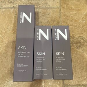 Brand new Nulastin facial products.  Moisturizer and 2 serums.